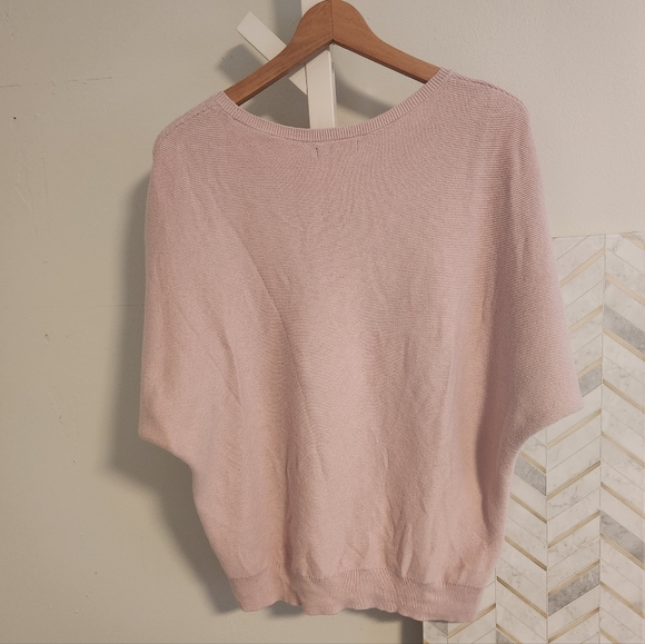 🌸 Quince Lightweight Cotton Cashmere Link-Stitch Dolman Sweater Sugar Stone Med - Picture 9 of 13
